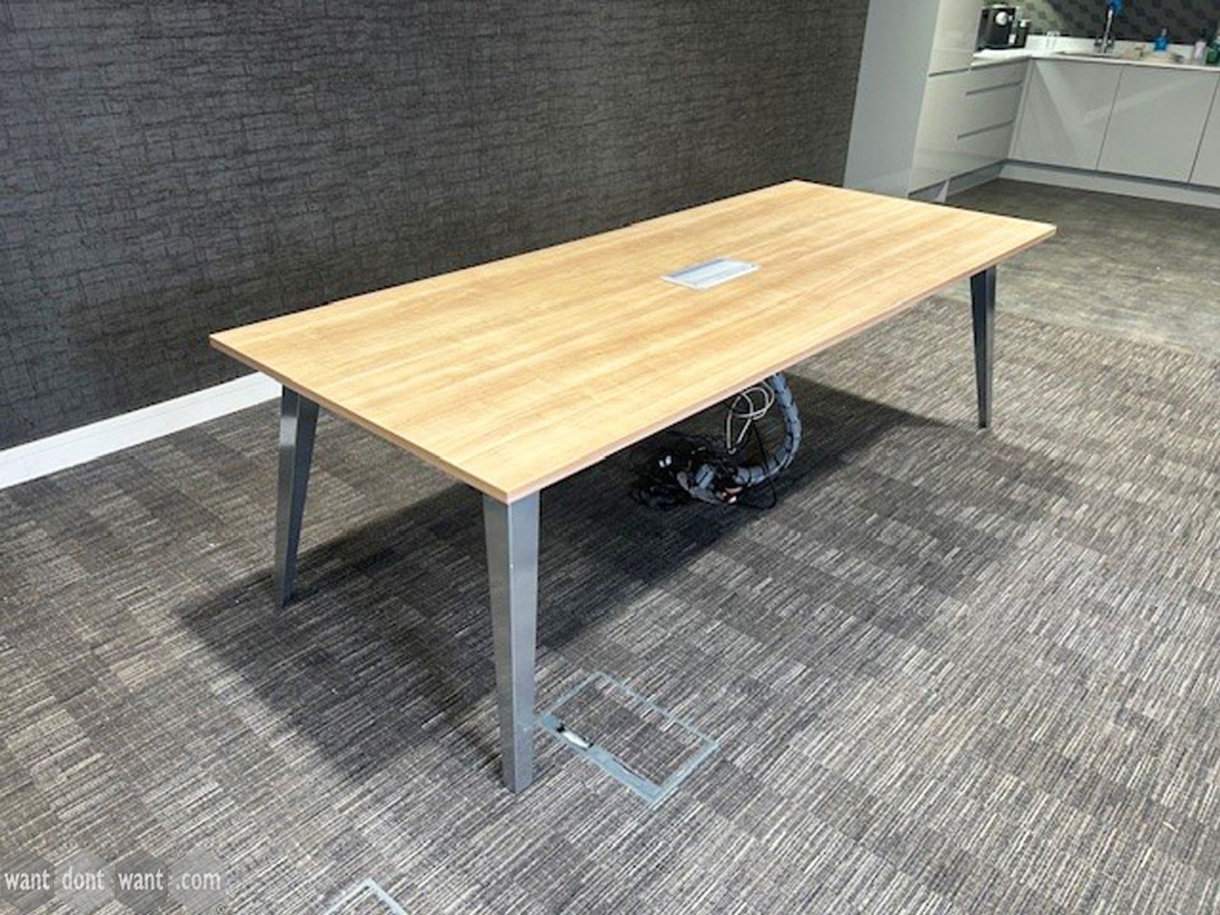 Used 2400mm Elite meeting table with power