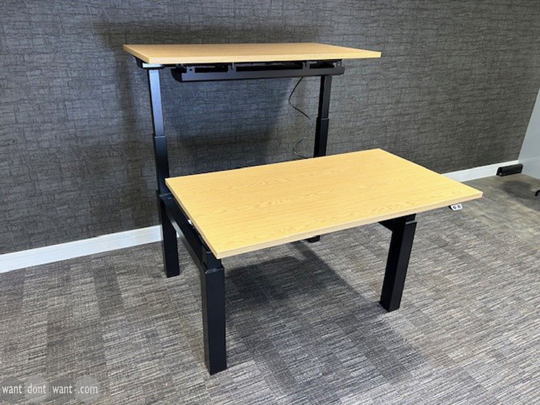Used 1200mm WSOF sit-stand bench desk 