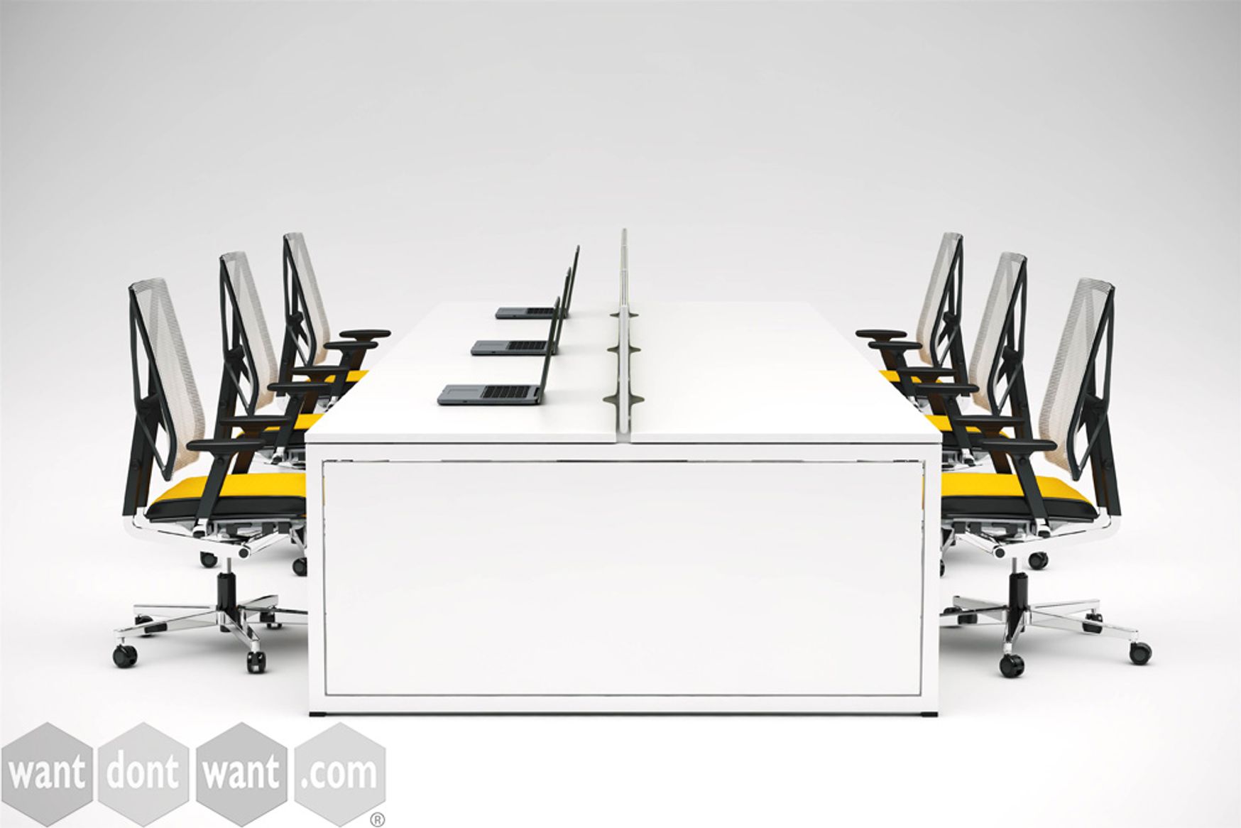 Brand New Bench Desks with O Frame and Infill
