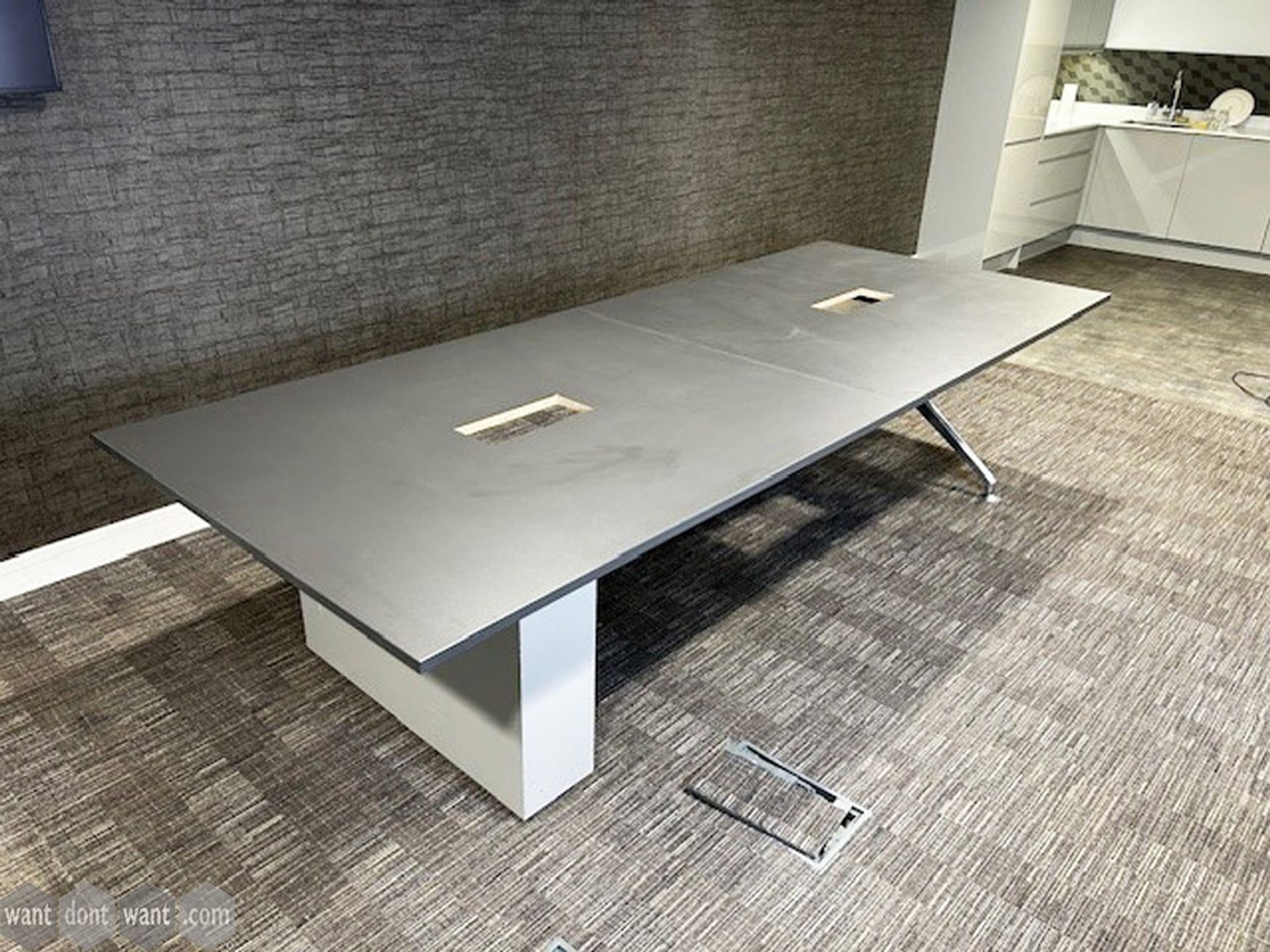 Used 3000mm Meeting Table with Brand New Top