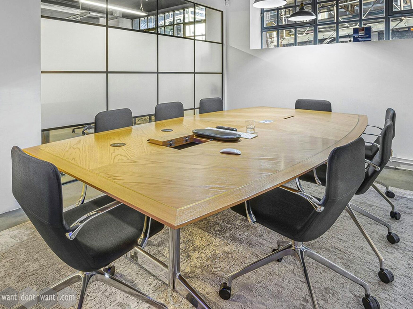 Used 3000mm boardroom table with power