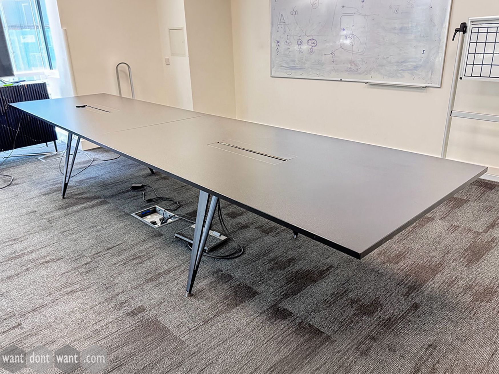 Used 4000mm meeting table with power