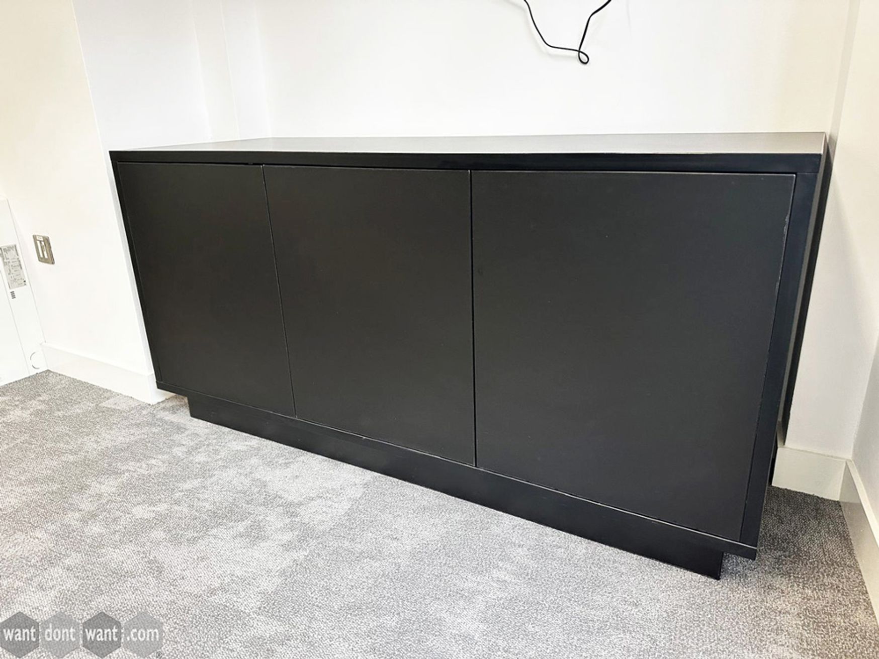 Used credenza in black finish