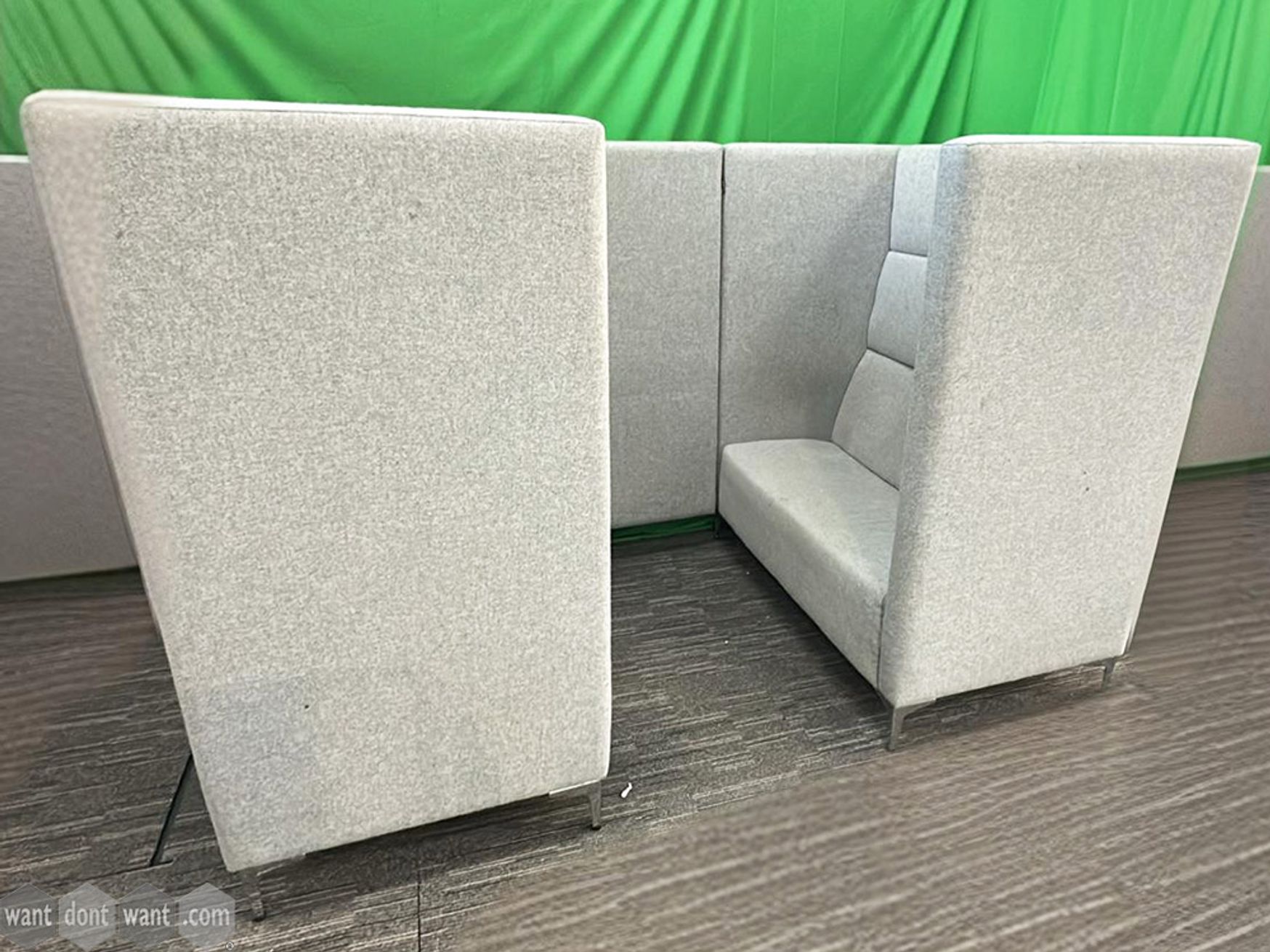 Used Frovi Huddle Cave 4-person meeting booths