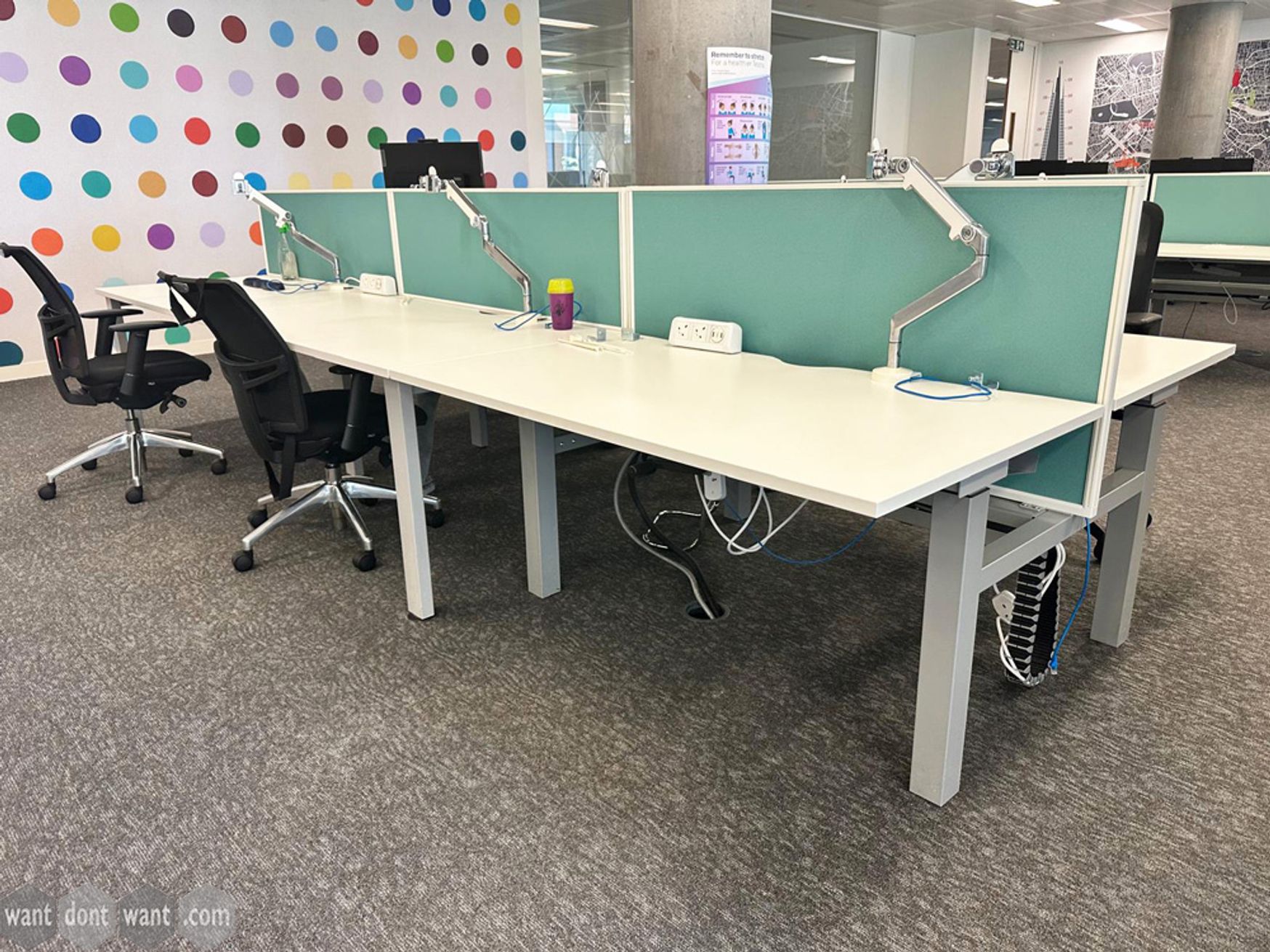 Used 1400mm Senator bench desks 