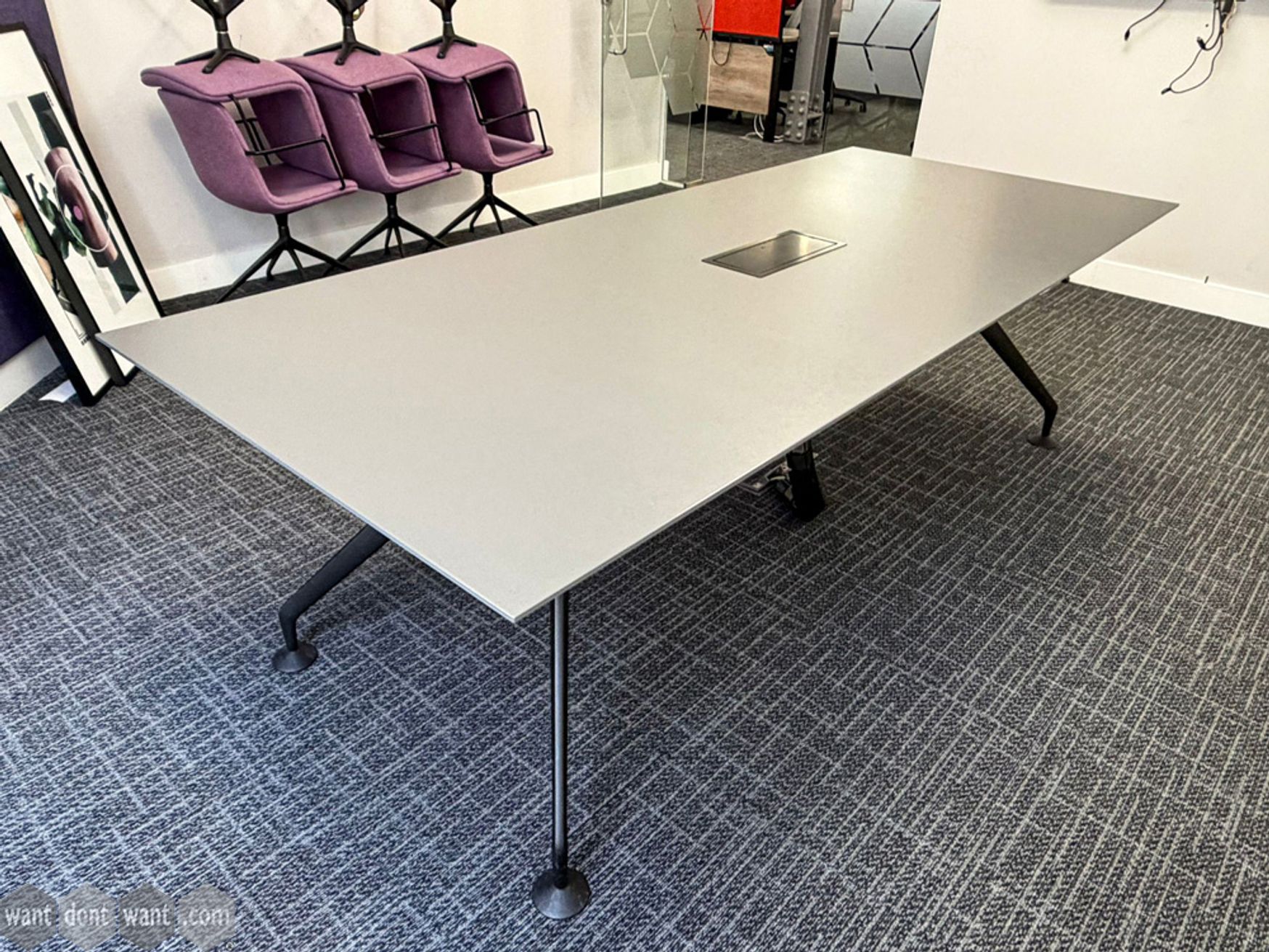 Used 2400mm Orangebox 'Lano' grey meeting table