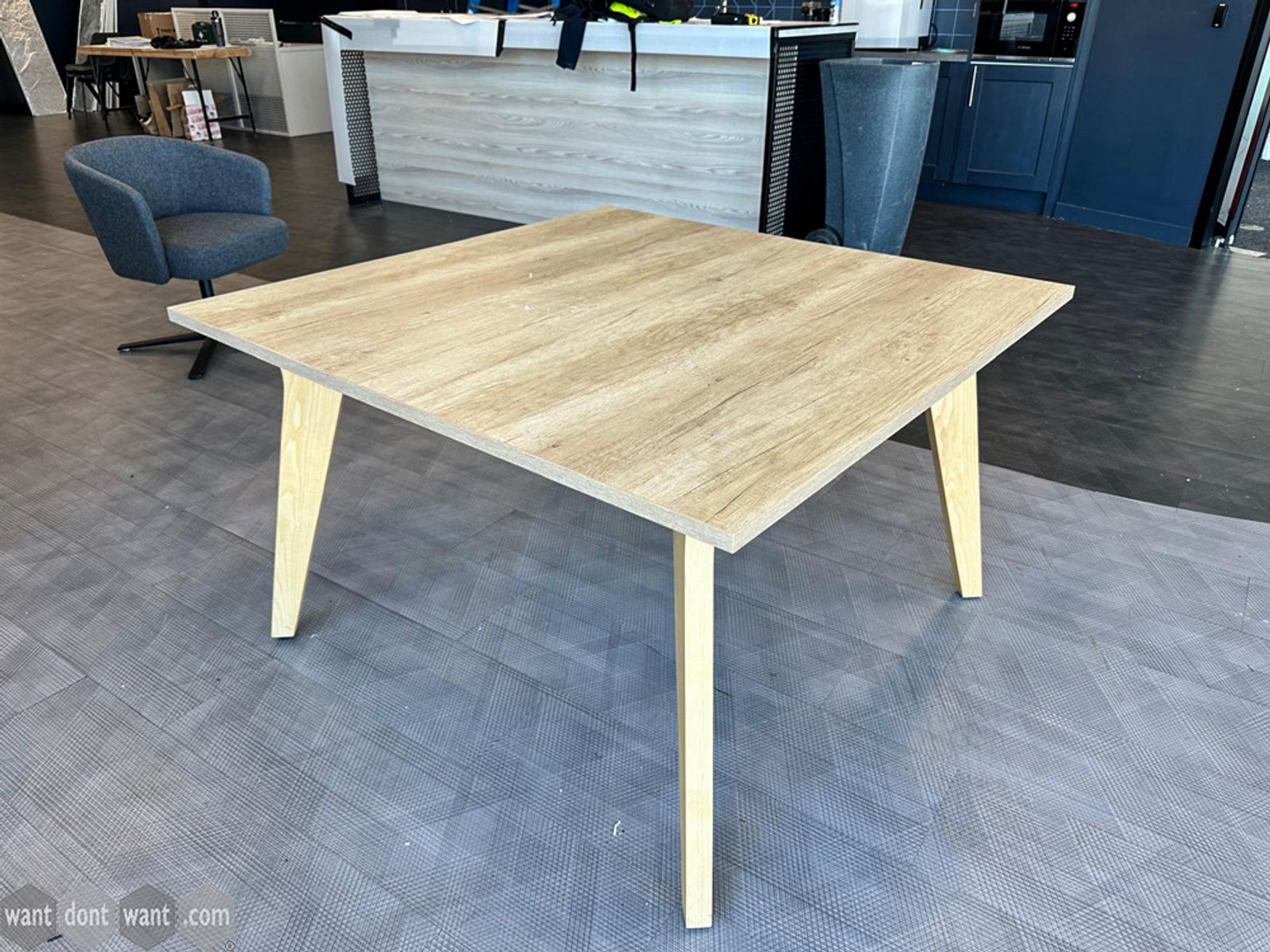 Used wooden square table 