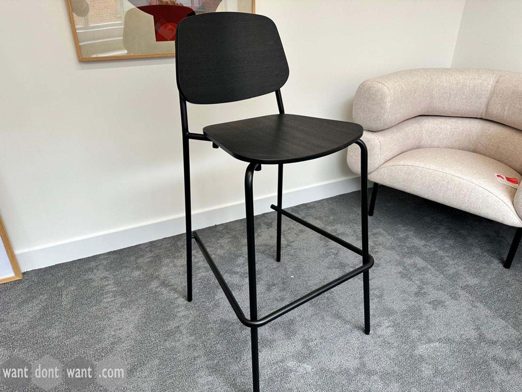 Used m.a.d black stools