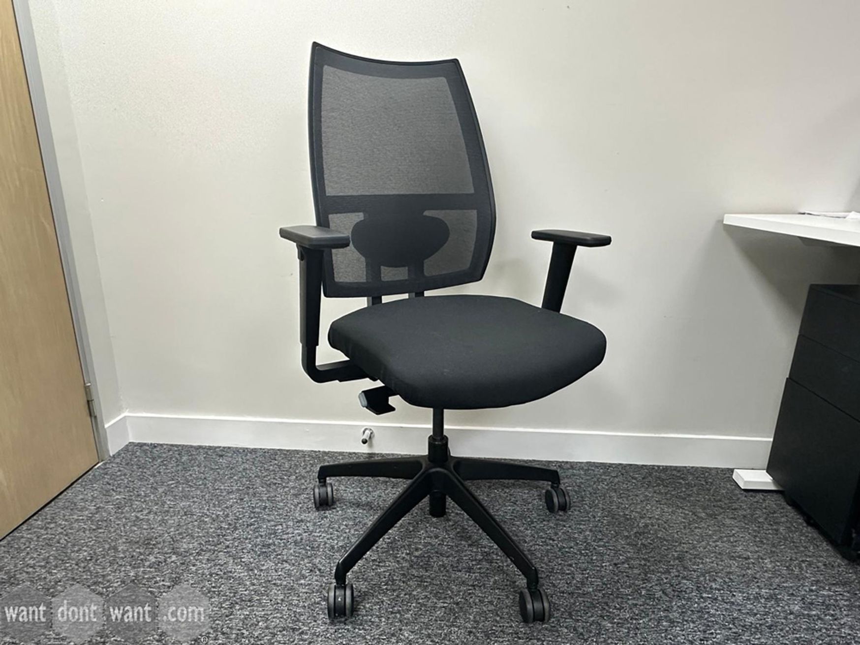 Used Nomique Pepi Chair with Re-upholstered Black Seats