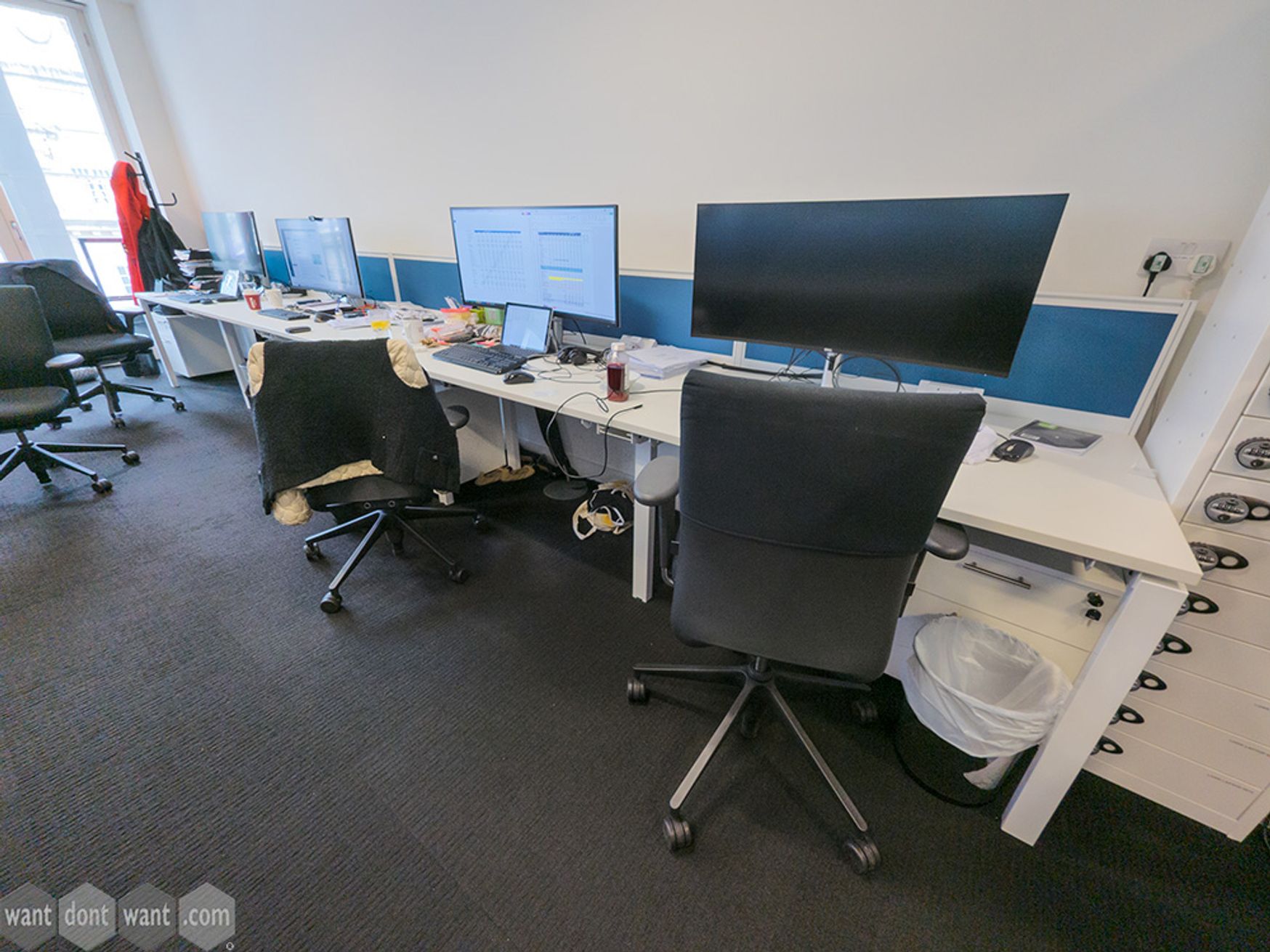 Used 1600mm Side-by-side Bench Desk - Price per position
