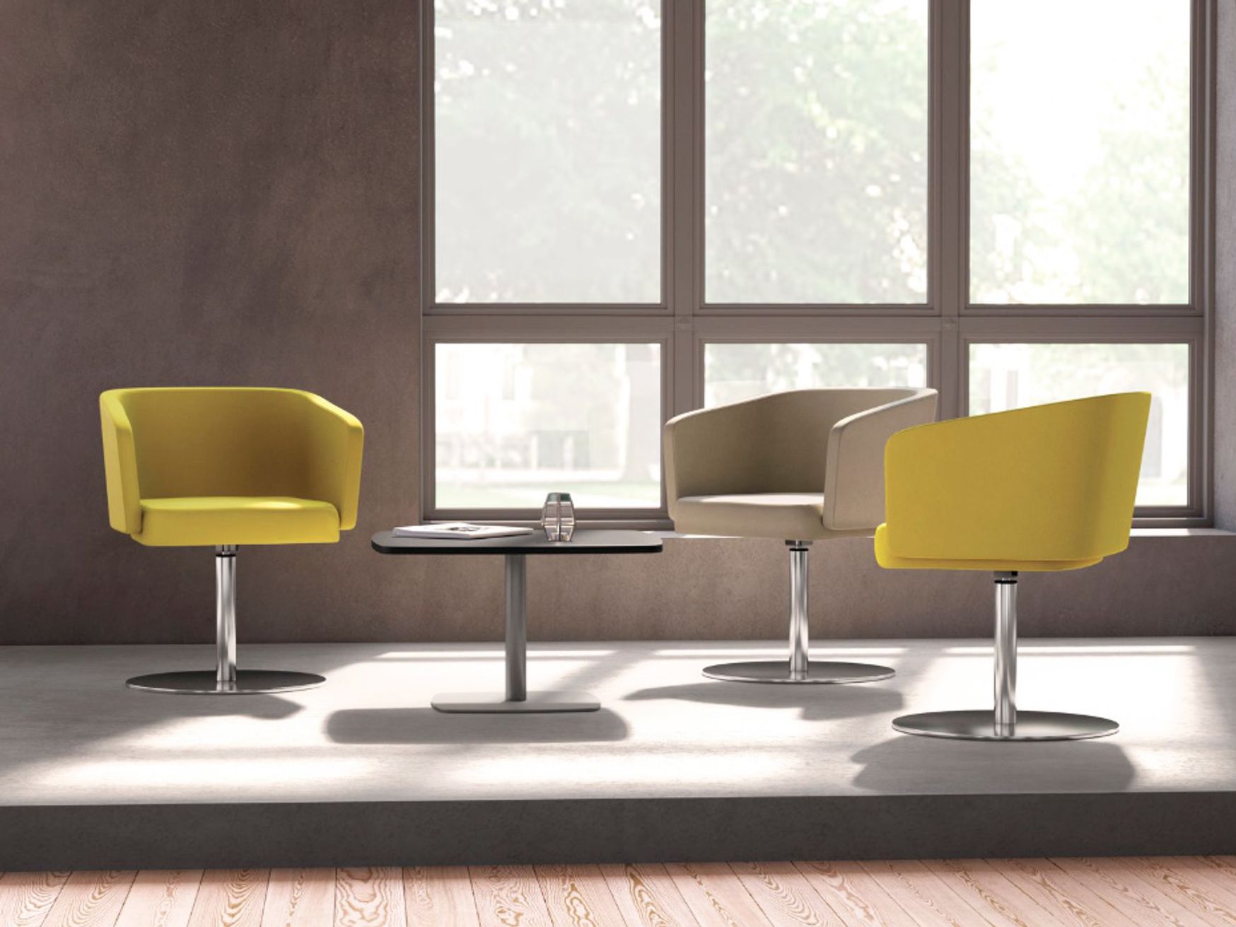 New upholstered chairs with choice of base