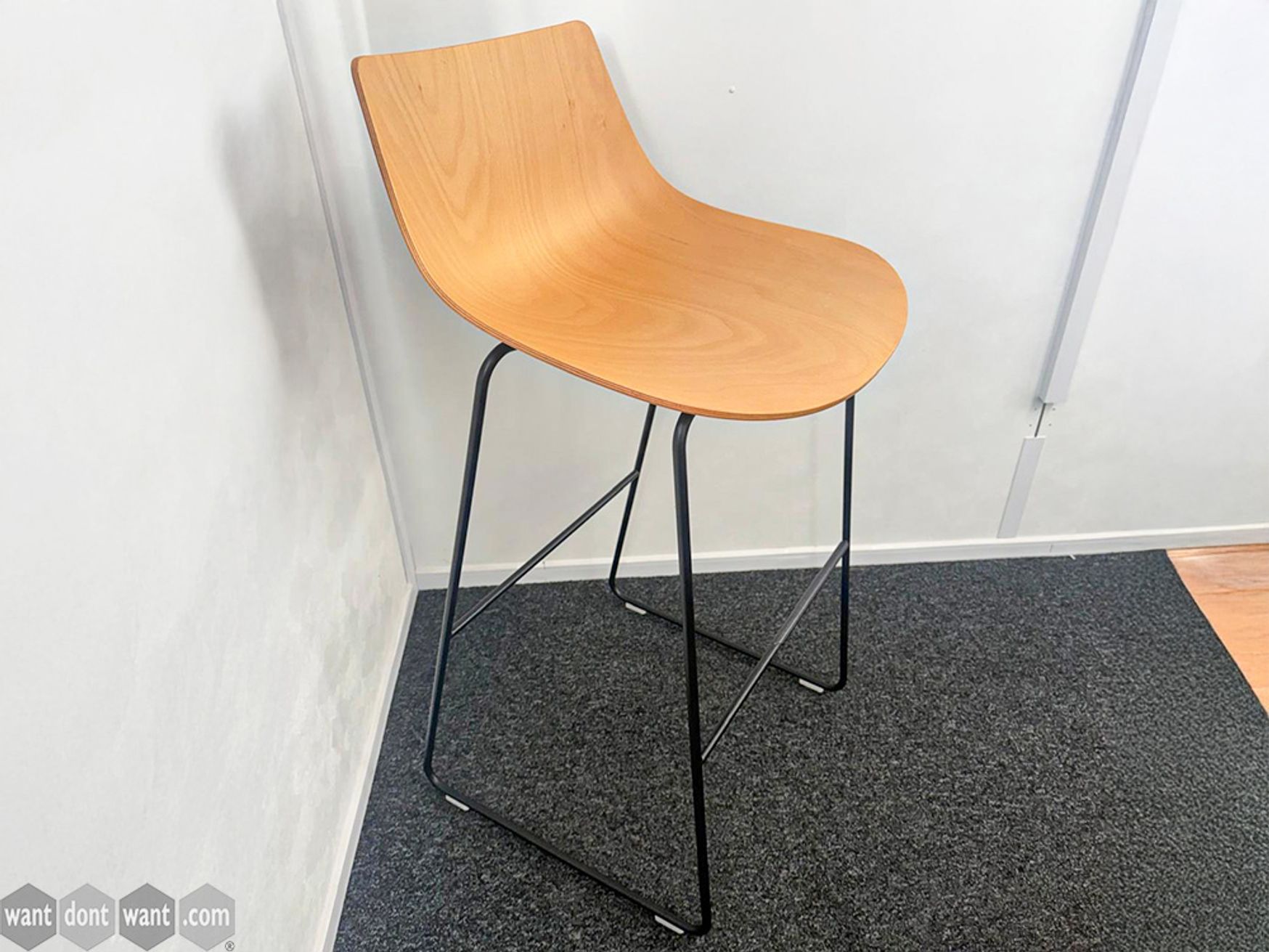 Used Allermuir wood stools