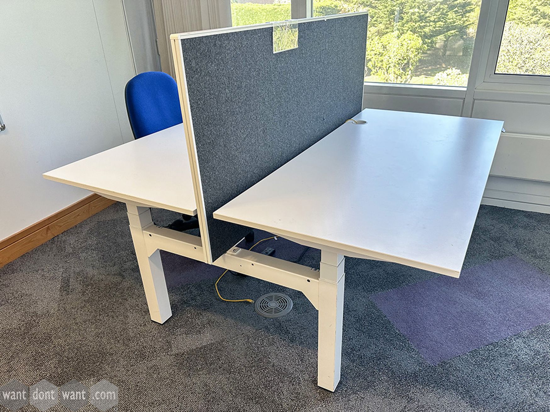 Used 1600mm Kinnarps electric sit-stand bench desks