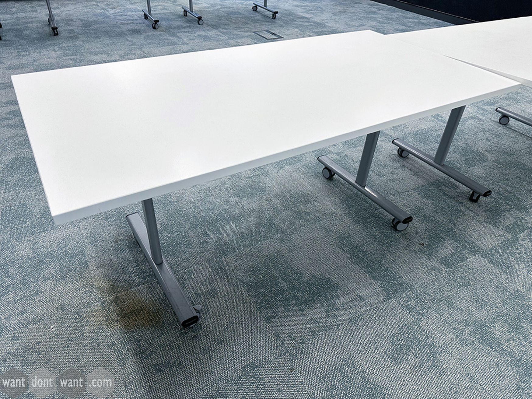 Used 1600mm white folding table
