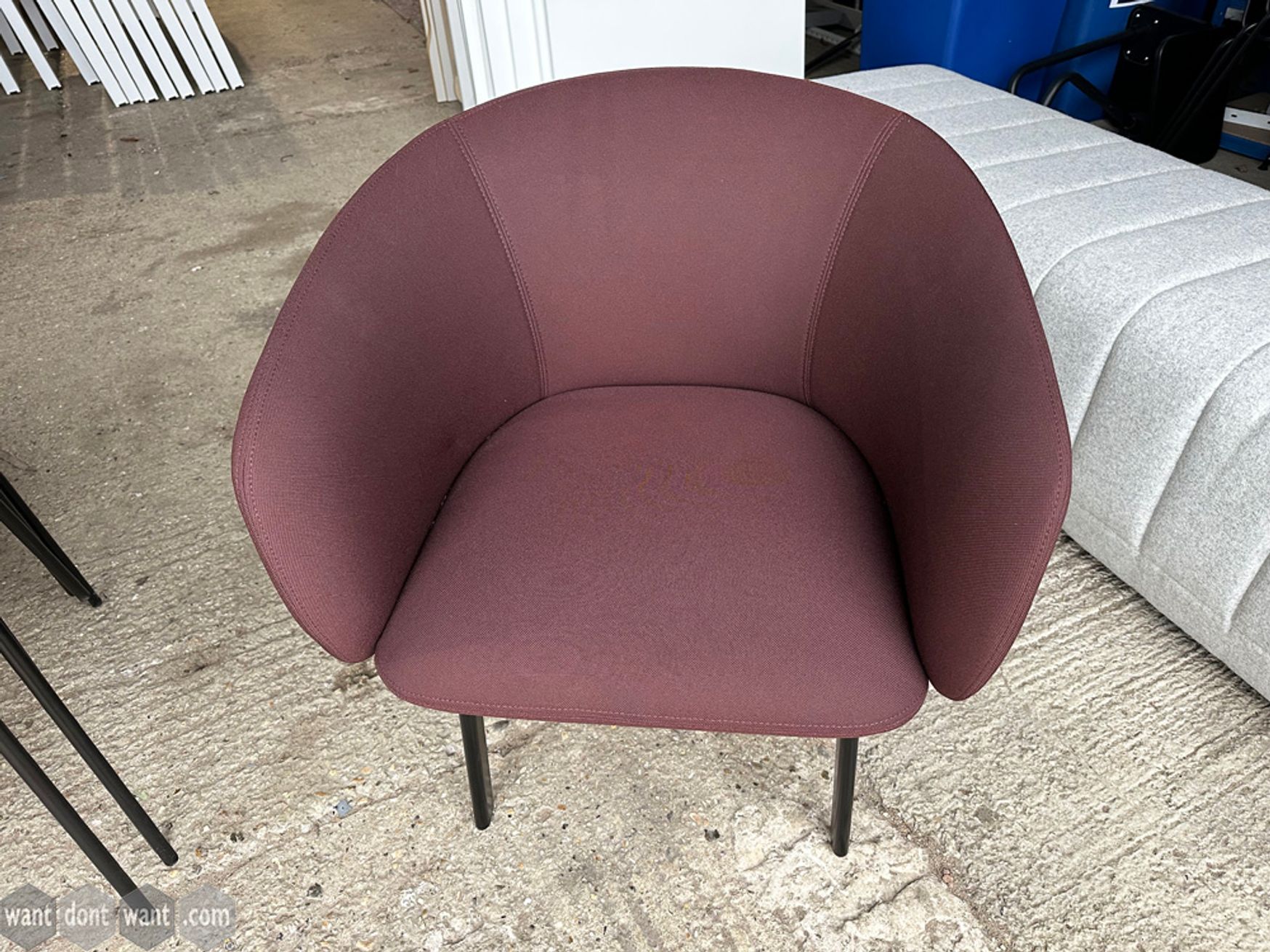 Used Burgundy tub chair