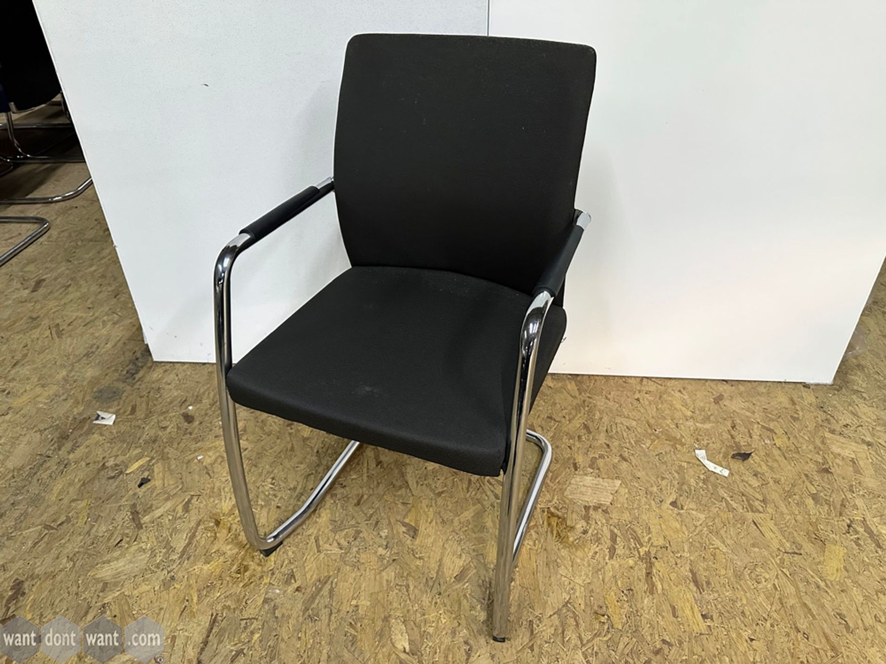 Used Charcoal dark grey meeting chair 