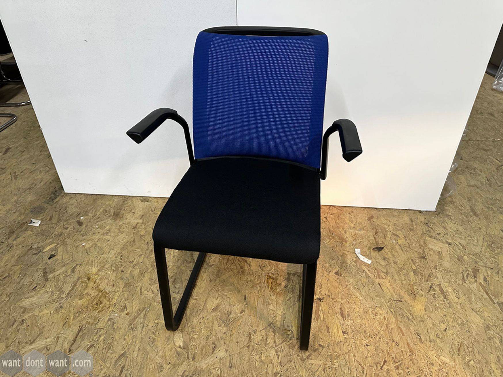 Used Steelcase blue meeting chair 
