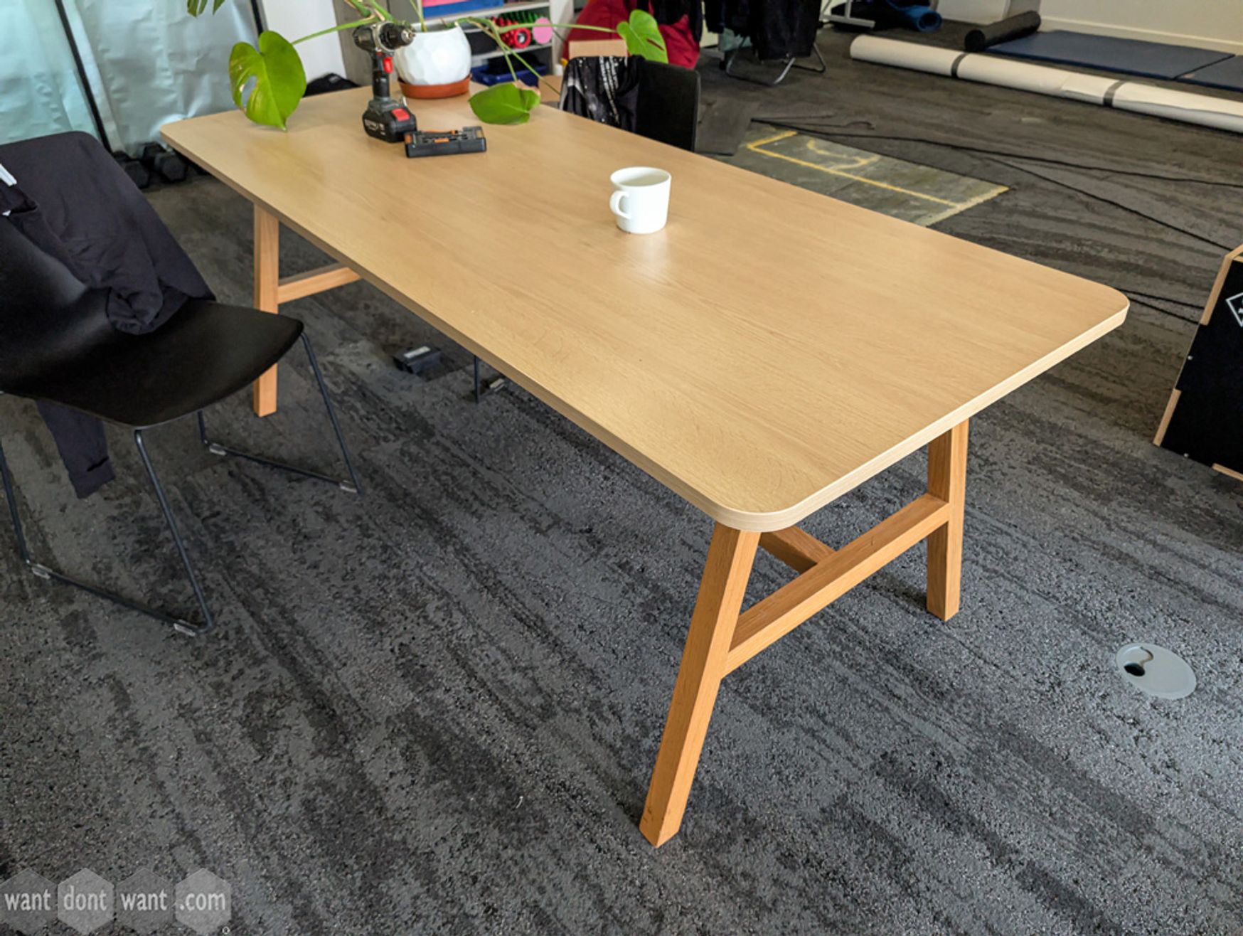 Used 2000mm wooden table