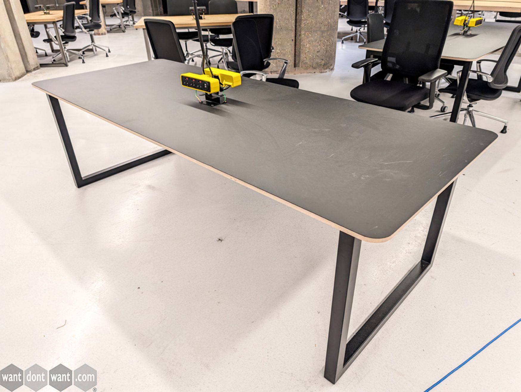 Used 2500mm meeting table with central power