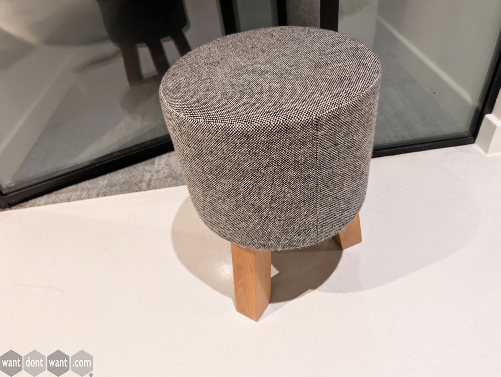 Used 450mm Bent Hansen stool in dark grey with wooden legs