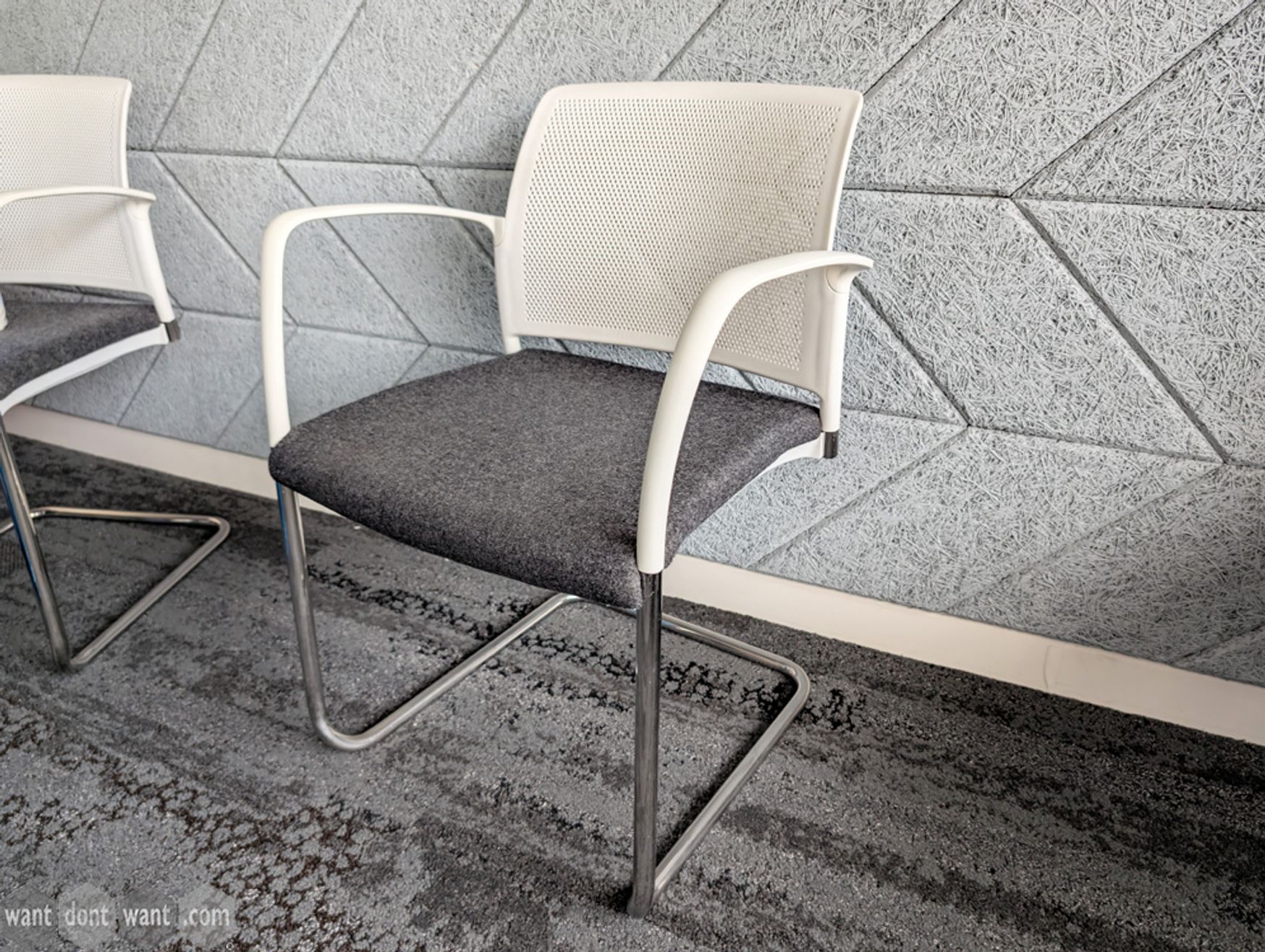 Used Boss Design cantilever chair with grey seat