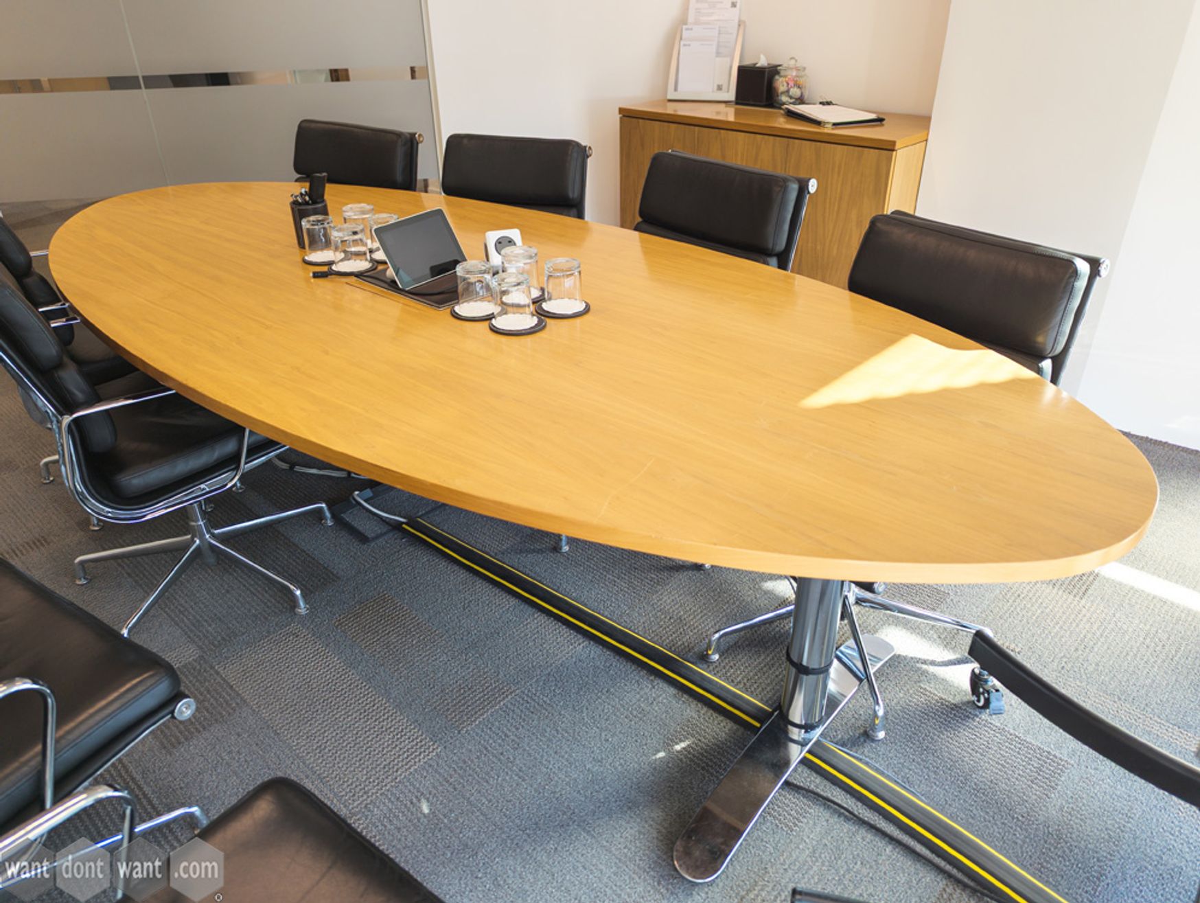 Used 2800mm oval meeting table