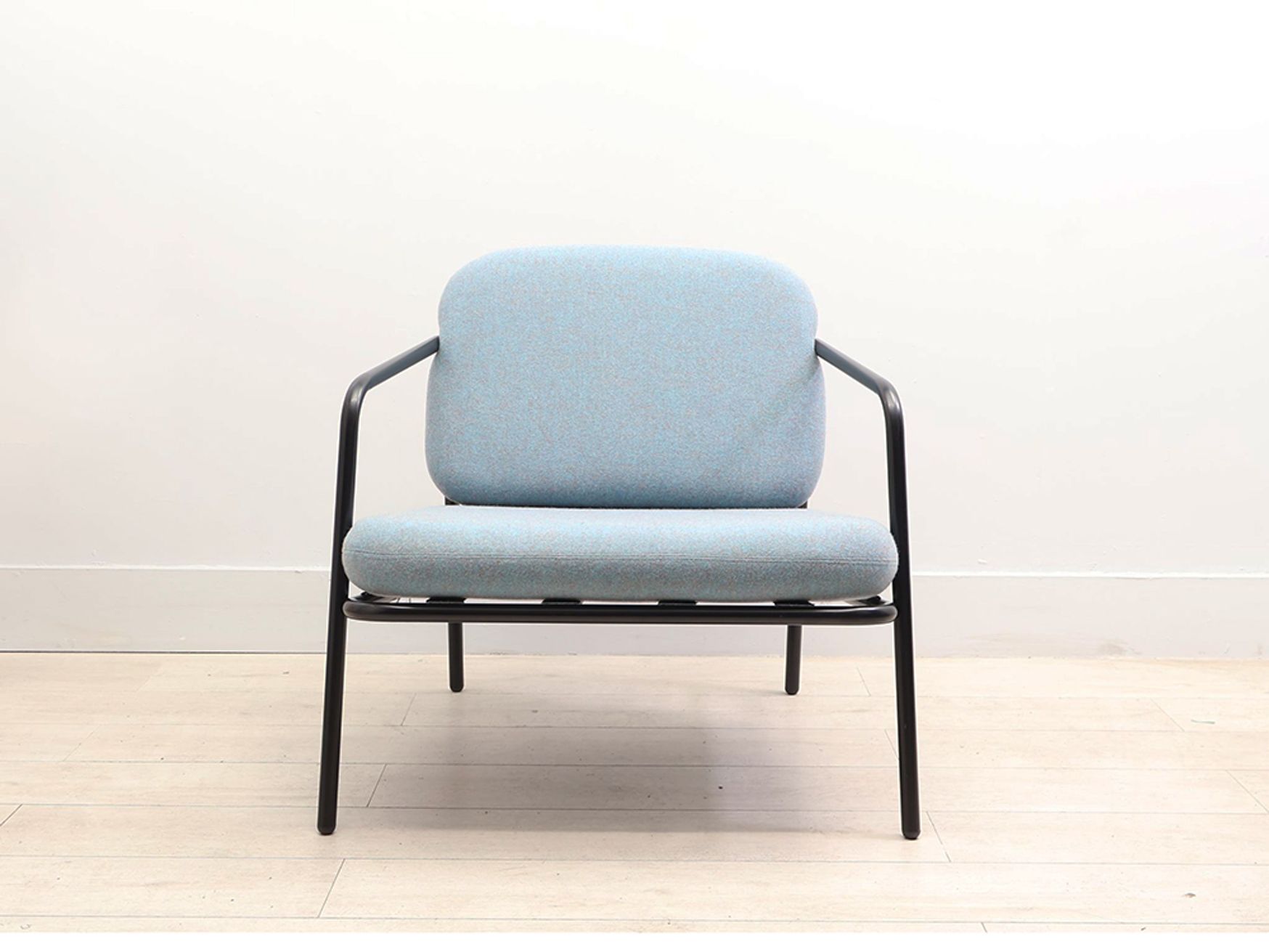 Used Deadgood Working Lounge chairs upholstered in blue
