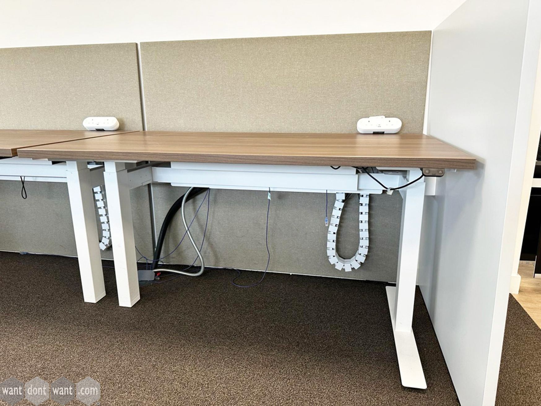 Used 1375mm free-standing 'Task' Sit/Stand Desks