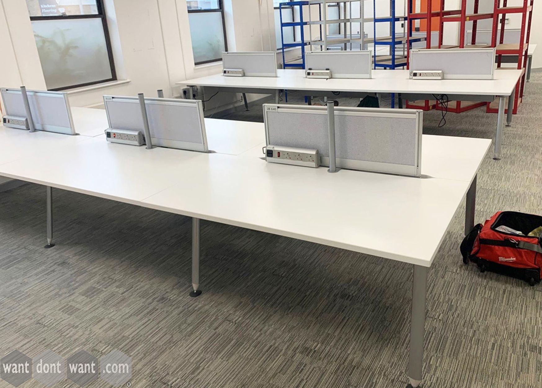 Used 1500mm Herman Miller Abak bench desks 