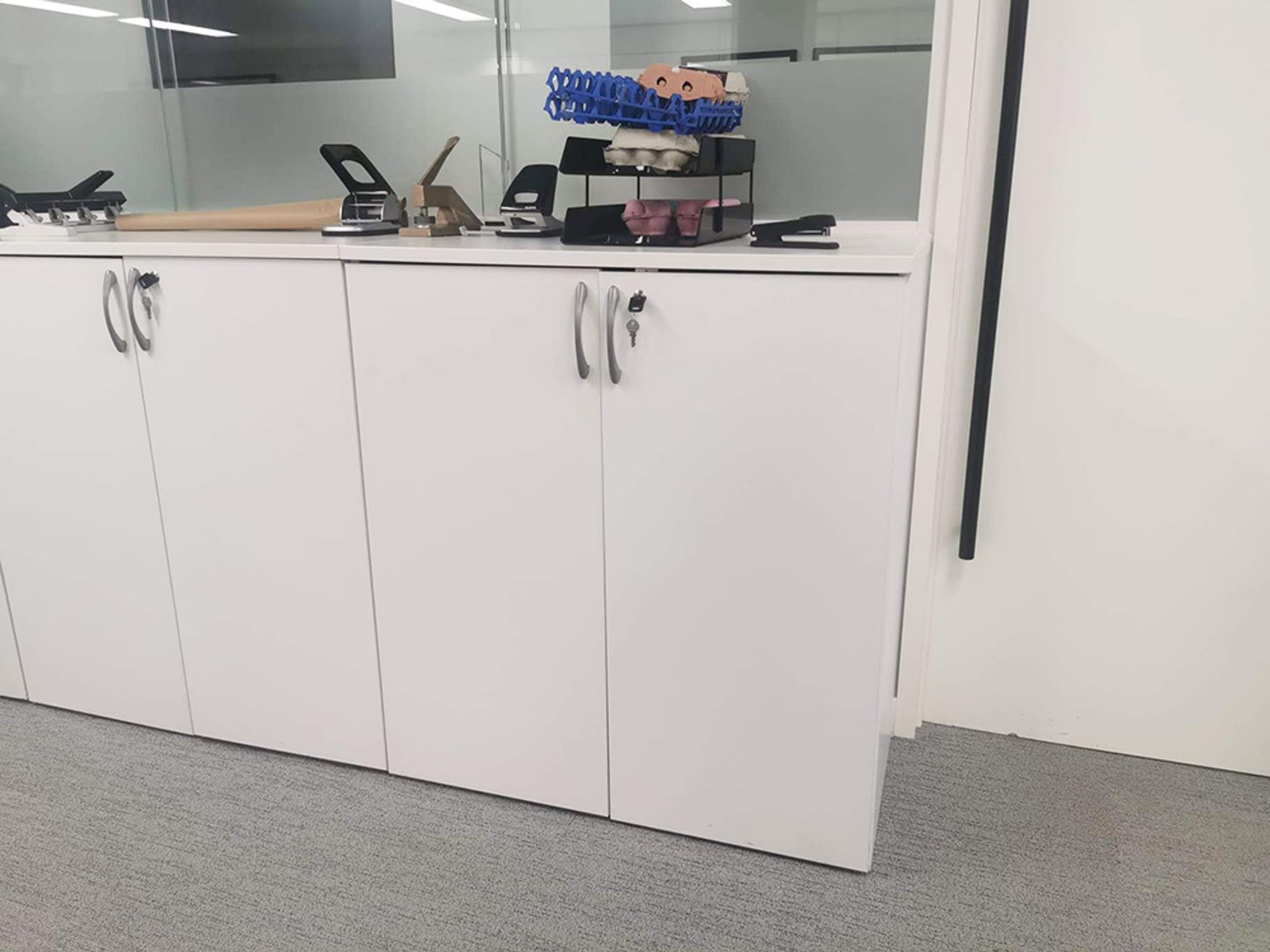 Used Mid-height Double Door Storage Cupboards