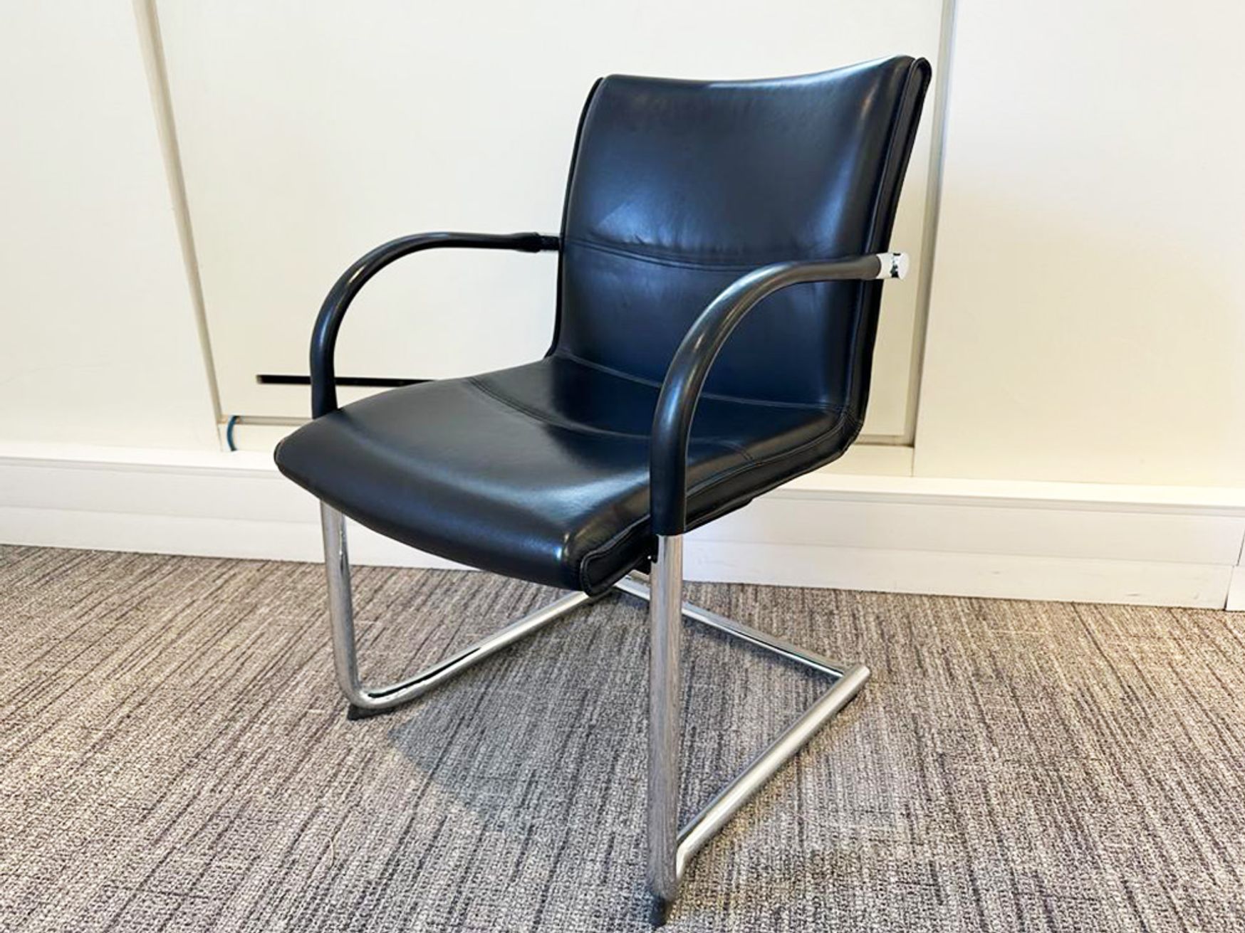 Used Kusch & Co Black Cantilever Meeting Chairs