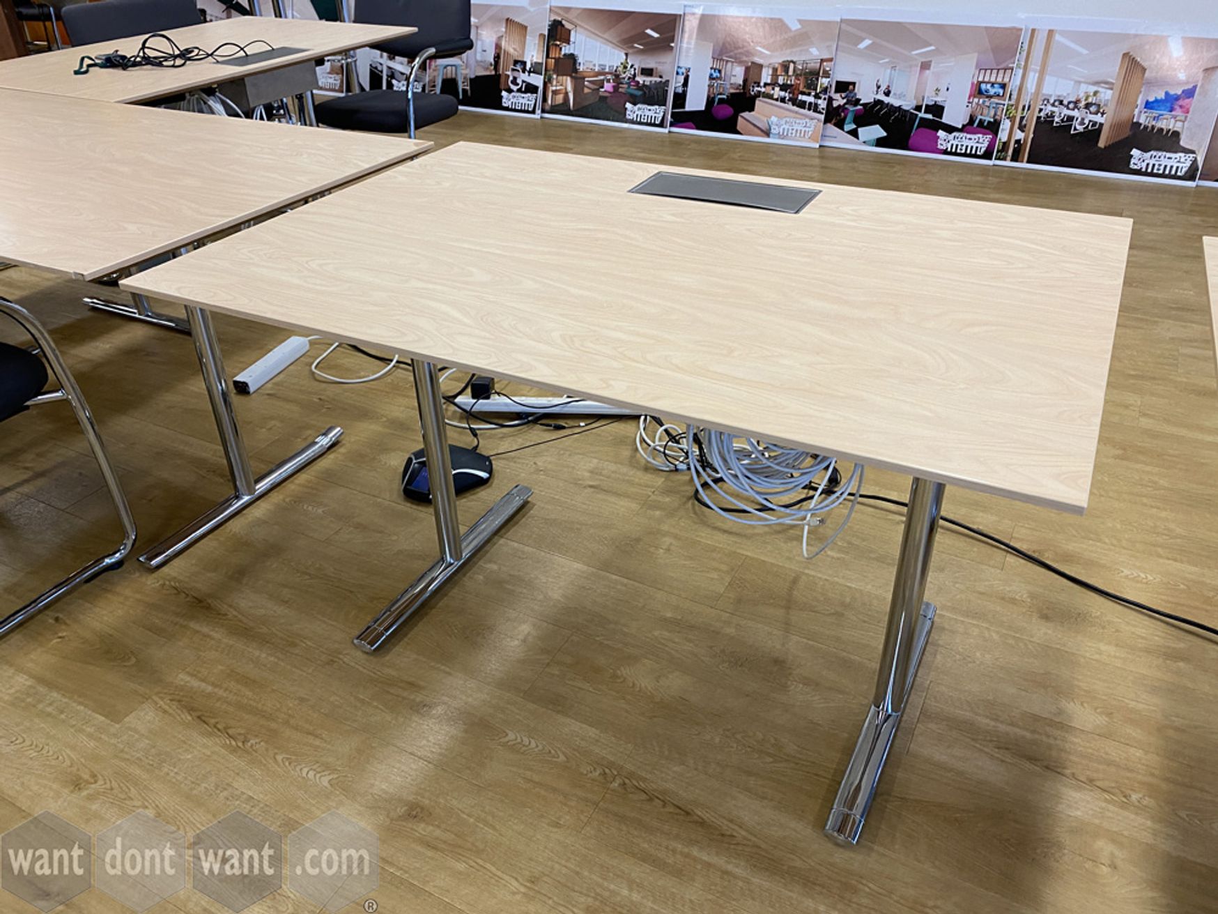Used 1200mm table with lift-up access lid 