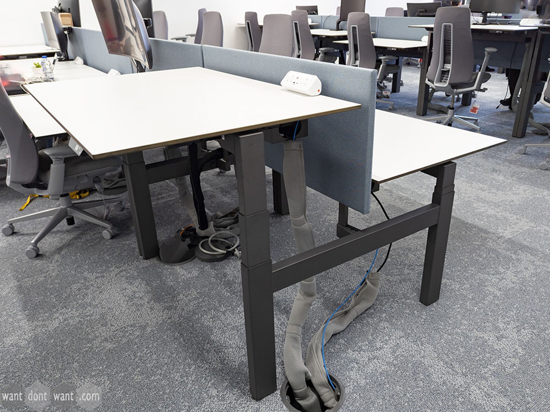 Want Dont Want.Com Second Hand Office Furniture Used Office Furniture Desks Height Adjustable Sit Stand 2 person used 1200mm Ahrend height adjustable bench desk pairs price per position