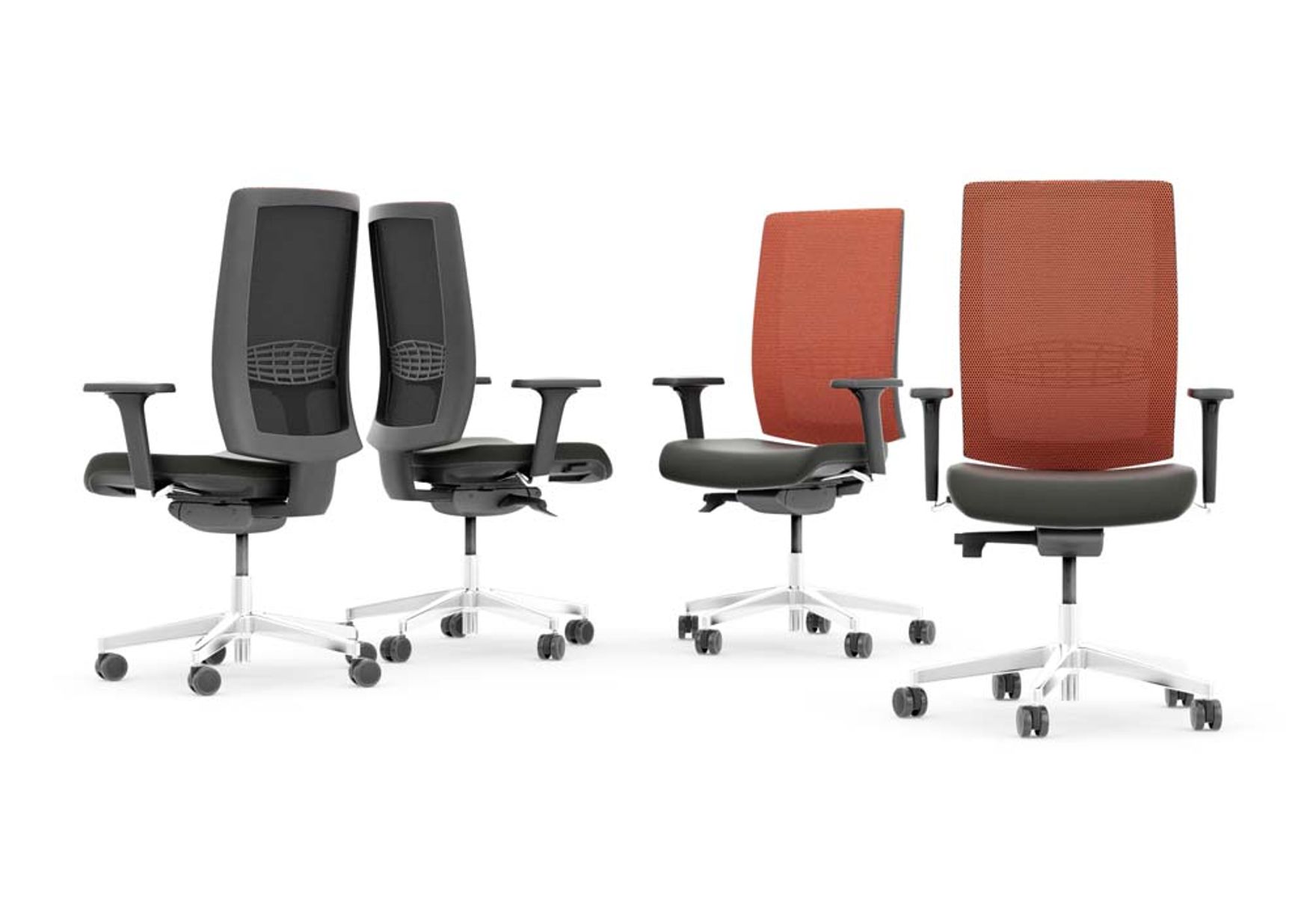 Mesh-Back Fully Adjustable Task Chairs