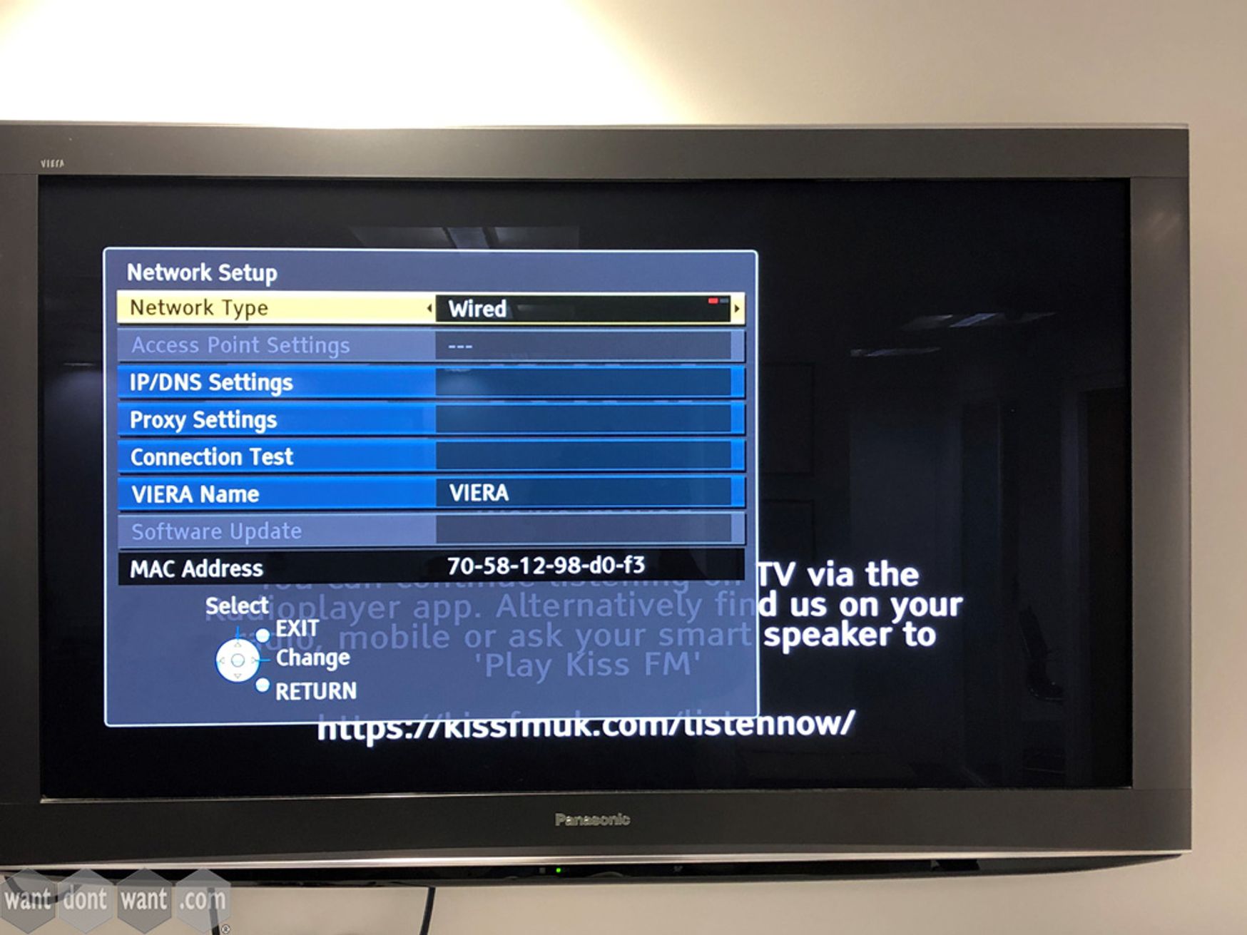 Used Panasonic 'Viera' 42" flat screen TV.