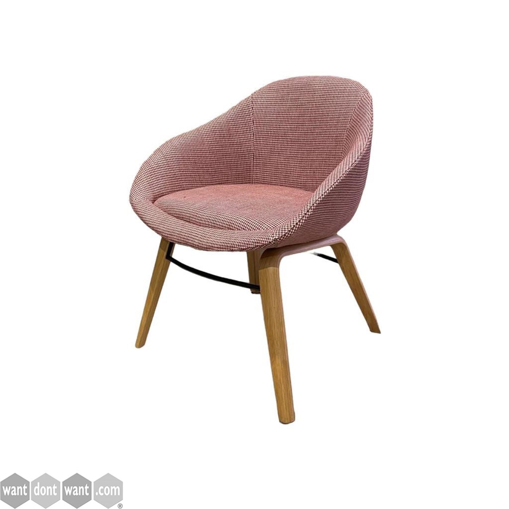 Used lounge/breakout chairs with wooden legs.