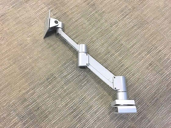 Silver Gas office monitor arms for slim desk tops