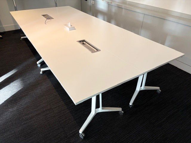 Used 1600mm Wiesner Hager flip top tables 