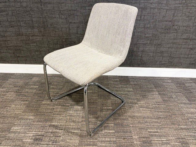 Used cantilever chairs in grey upholstery