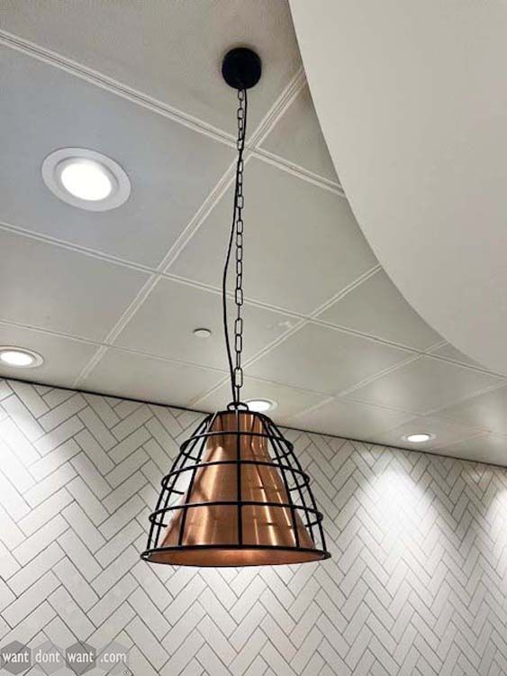 Used catering light pendants including bulb