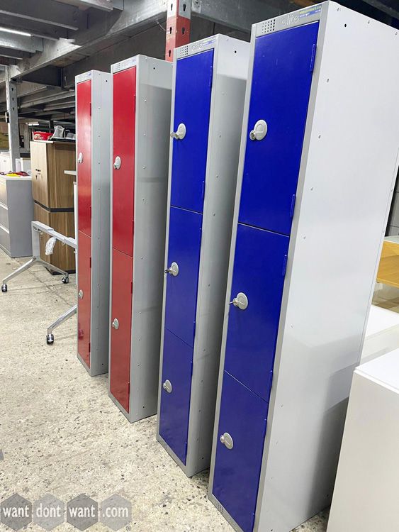 Used Blue and Red Elite lockers 