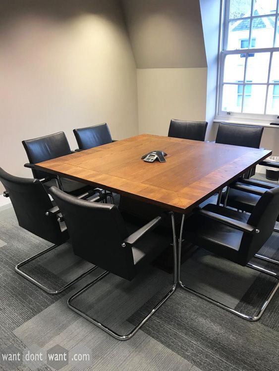 Used 1550mm square meeting table 
