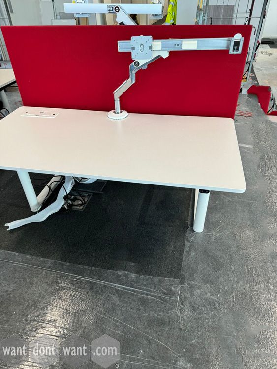 Used 1600mm Vitra height adjustable desks configured as pairs - price per position
