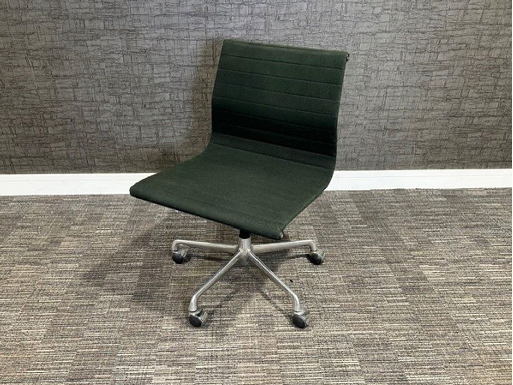 Used Eames ICF chairs on castors in black fabric