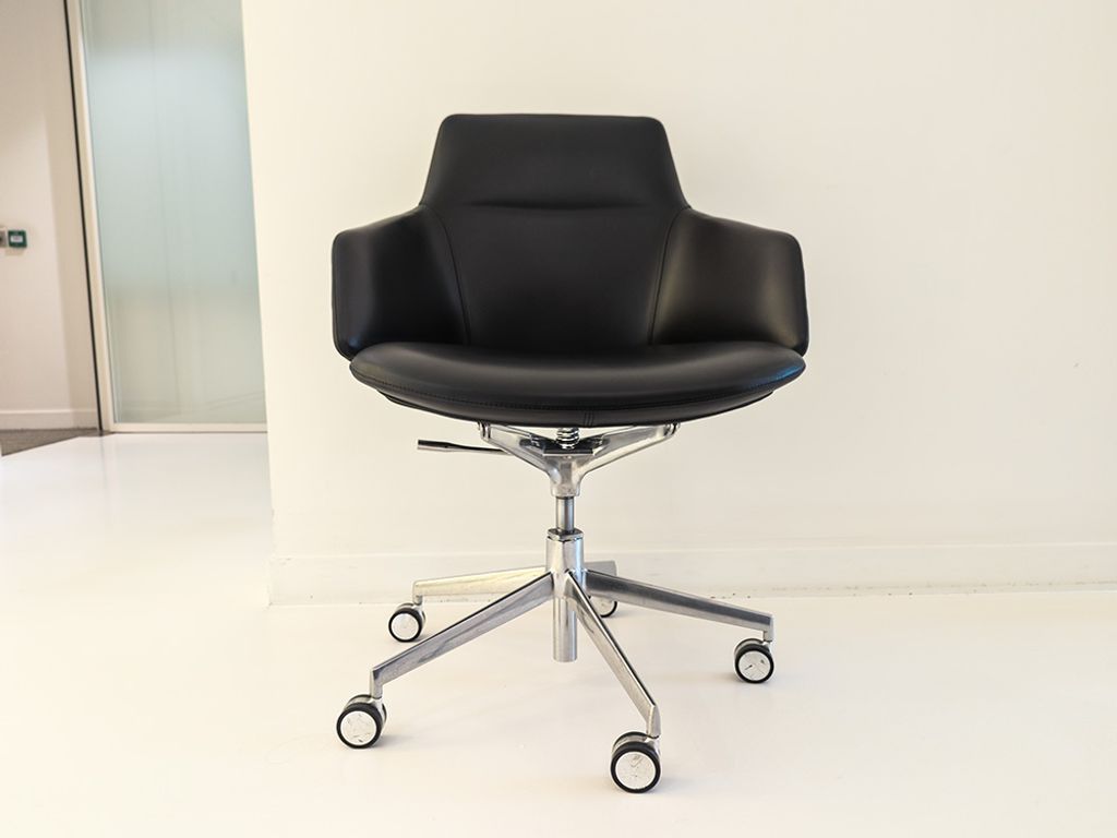 Used Arper Aston black meeting chairs