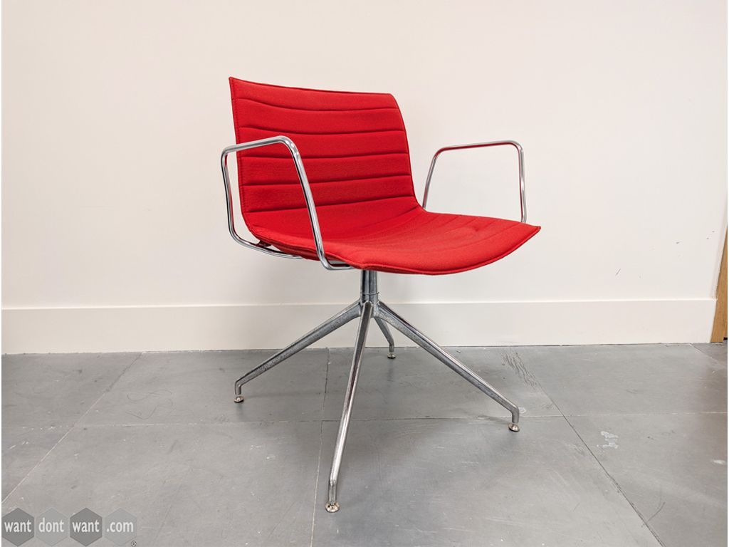 Used Arper chair in red