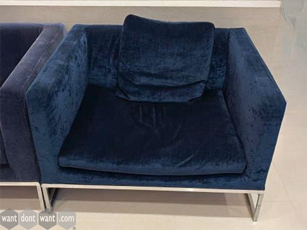 Used B&B Italia Tight Armchair in blue