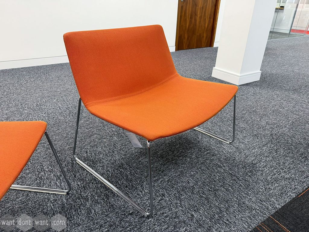 Used Arper chair on sled base