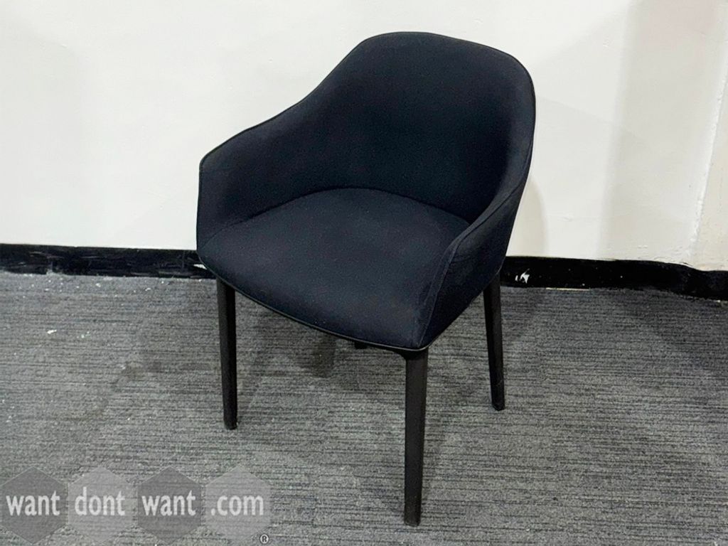Used Vitra softshell chair in black
