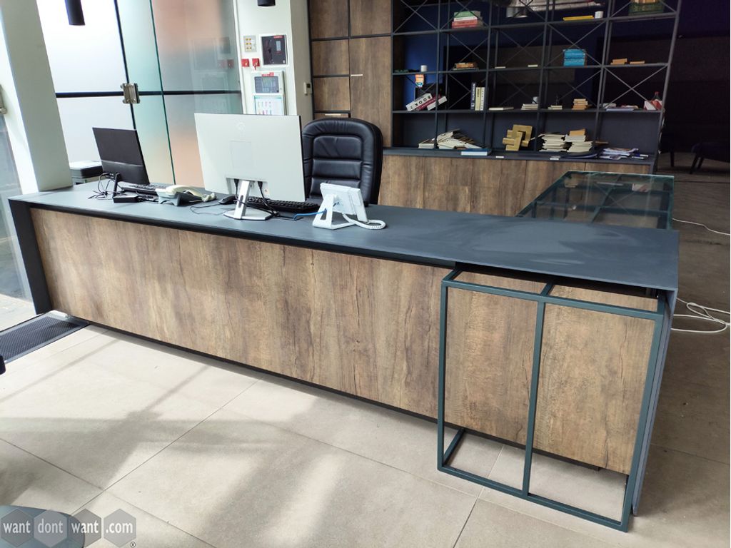Used 3300mm reception desk with return